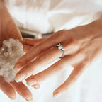 Triple Moon Witchcraft Ring Wiccan Stone Woman