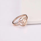 Triquetra Ring Irish Trinity Knot rose gold