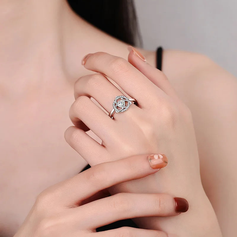 Triquetra Ring Irish Celtic Trinity Knot silver