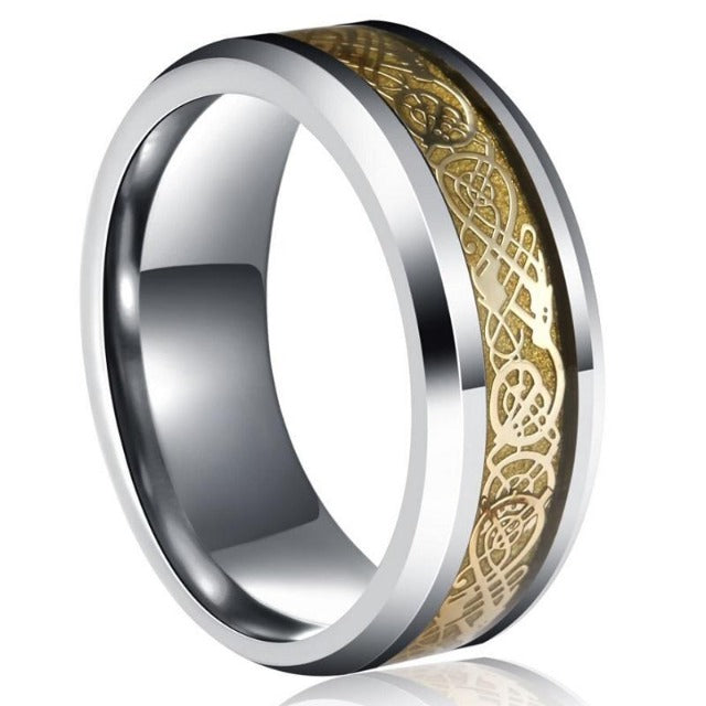 Viking Jarl ring silver and gold