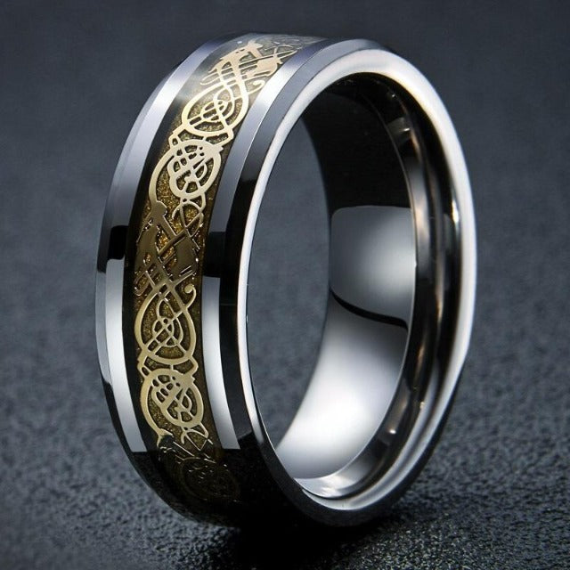Viking Jarl ring silver and gold