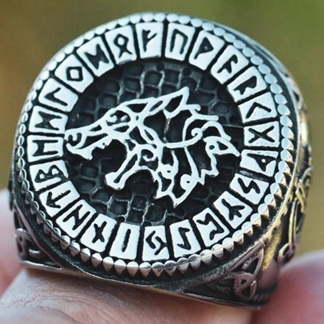 Viking Fenrir Wolf Ring