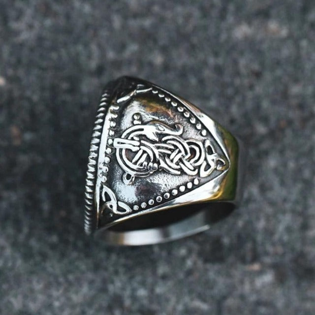 Viking Fenrir Wolf Ring