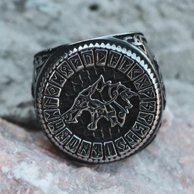 Viking Fenrir Wolf Ring
