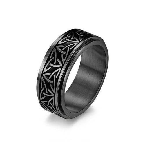 Viking Ring Ragnar Black Rotating Ring
