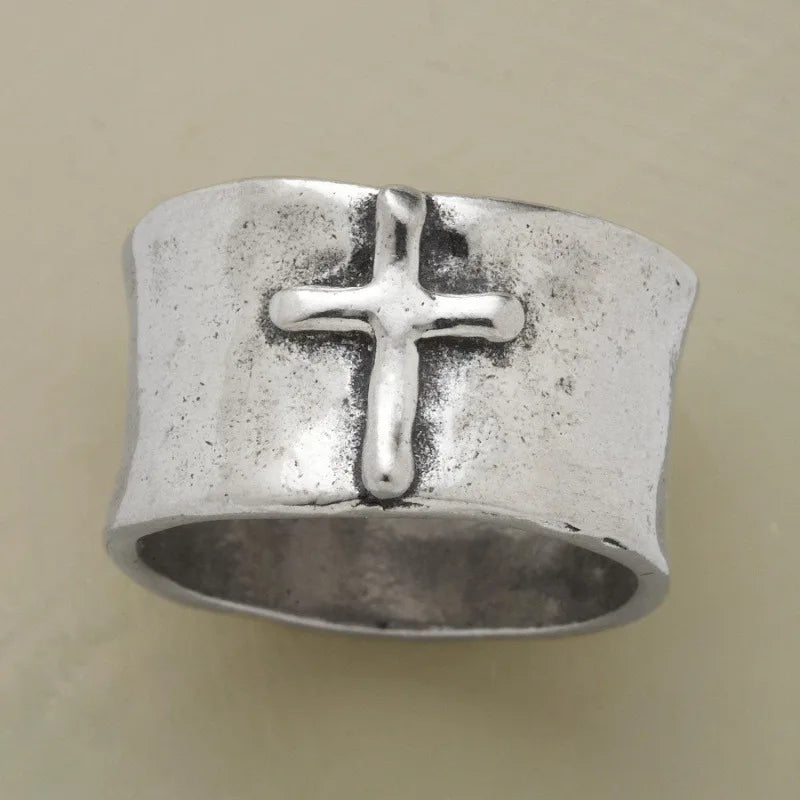 Vintage Christian Cross Ring