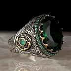 Ring for men or women, Arab Muslim, green