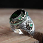 Ring for men or women, Arab Muslim, green