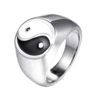 Yin Yang Men's Women's Silver Ring