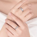 Couple Rings Crystal Zircon Ring for Women