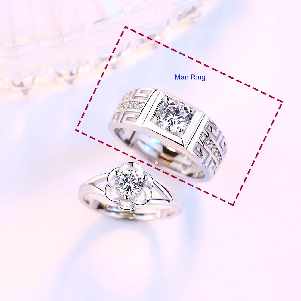 Rings for Couples Flower Ring man