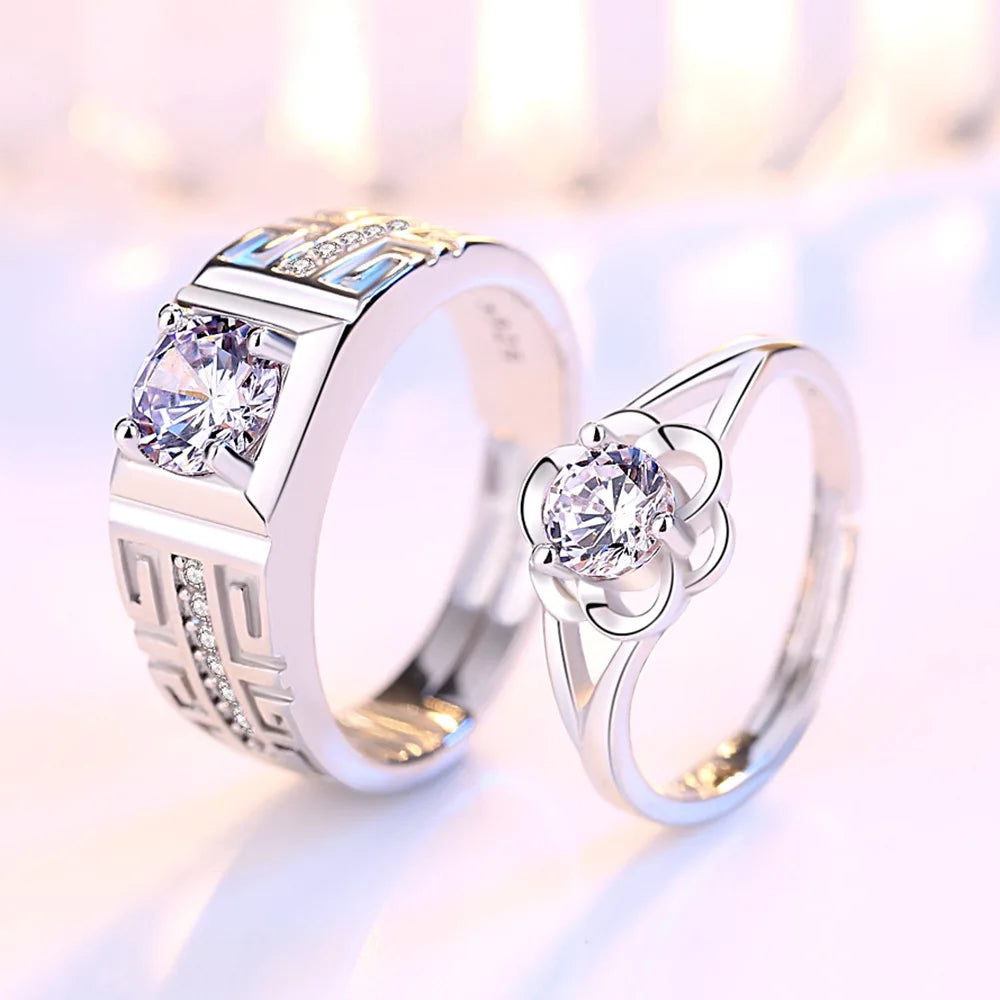 Rings for Couples Flower Ring