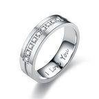 Rings for Couples Love Ring silver with diamonds