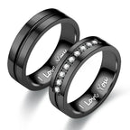 Rings for Couples Love Ring black