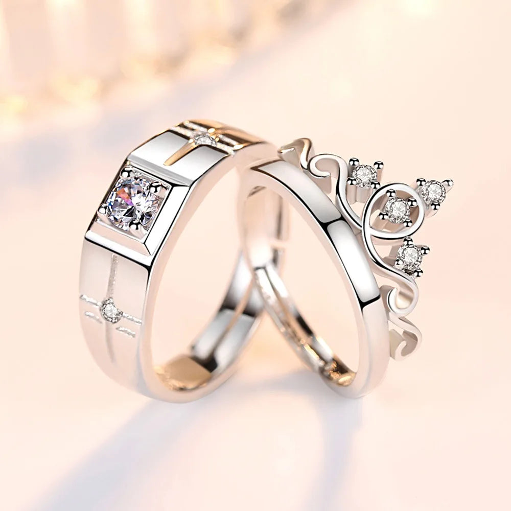 Couples Rings Queen Ring and Zircon