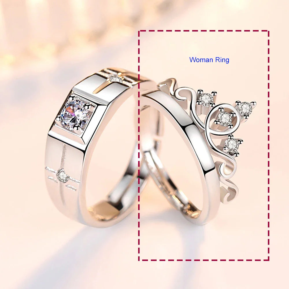 Couples Rings Queen Ring and Zircon Women