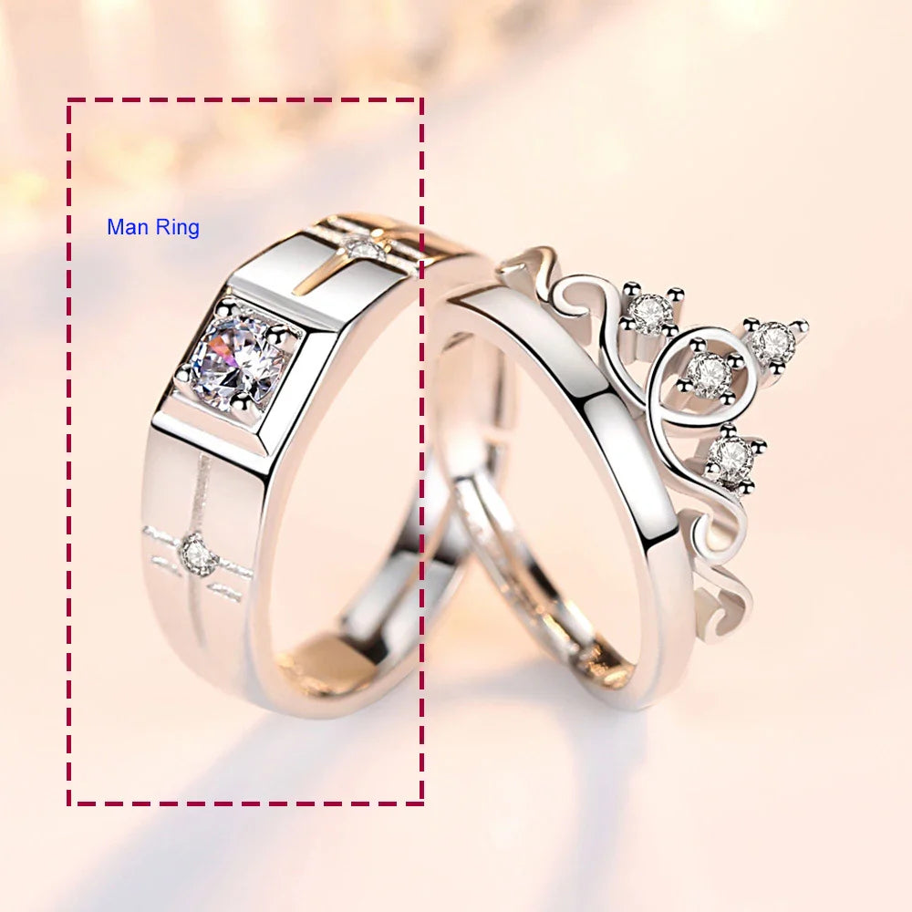 Couples Rings Queen Ring and Zircon Men