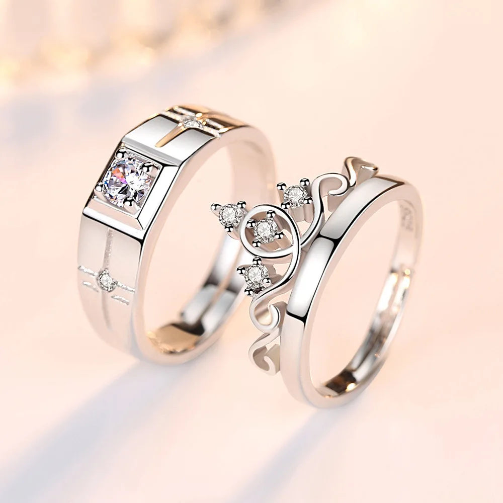 Couples Rings Queen Ring and Zircon