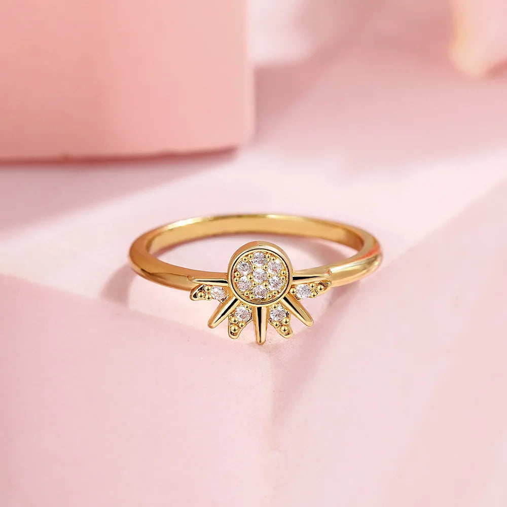 Couple Rings Sun Ring in Sun Zircon