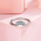 Couple Rings Sun Ring in Moon Zircon
