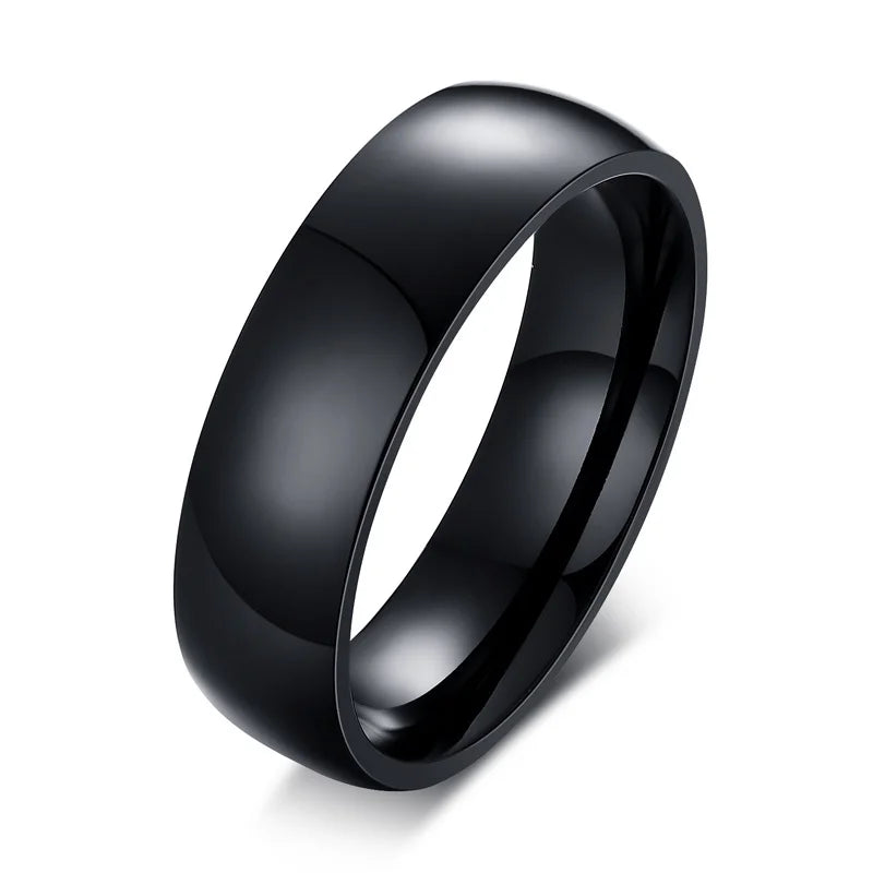 Couple Rings Heart Romantic Ring and Black Zircon