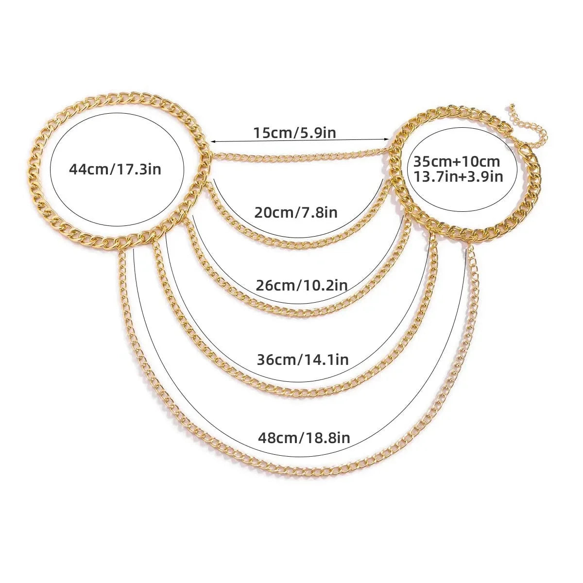 Women's Chain Shoulder Jewelry - Gold Collarbone & Shoulder