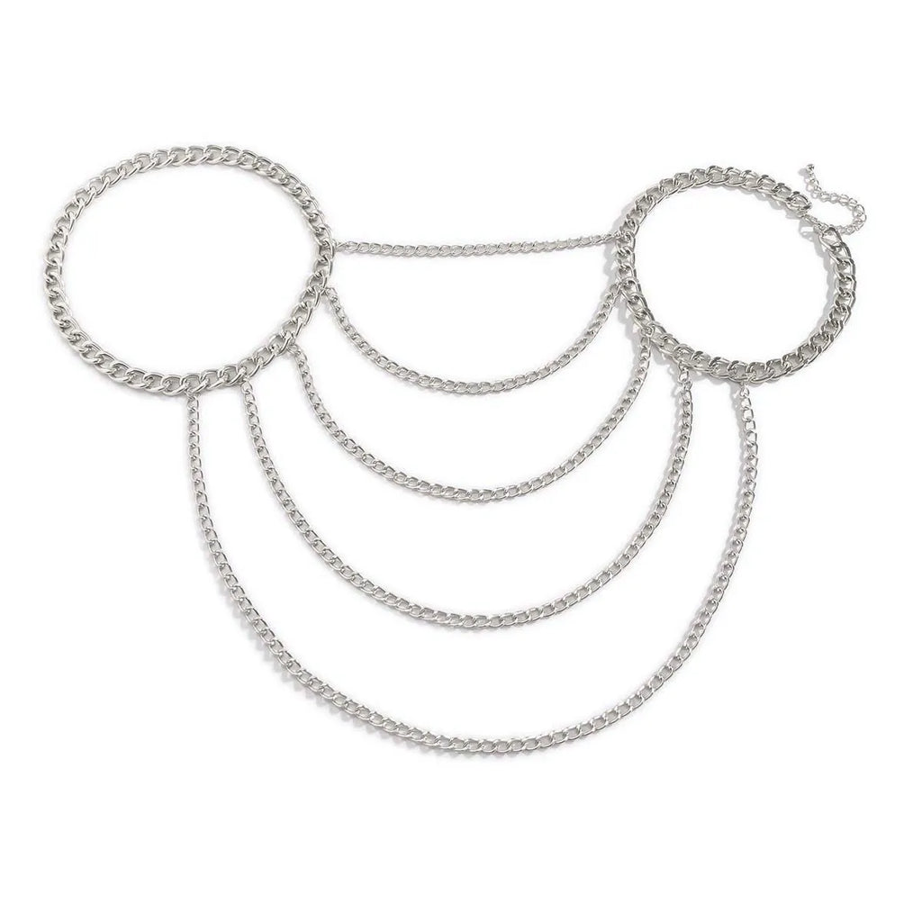 Women's Chain Shoulder Jewelry - Silver Collarbone & Shoulder