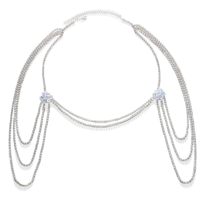 Women's Shoulder Jewelry - Silver Collarbone & Shoulder Chain