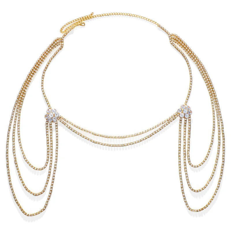 Women's Shoulder Jewelry - Gold Collarbone & Shoulder Chain