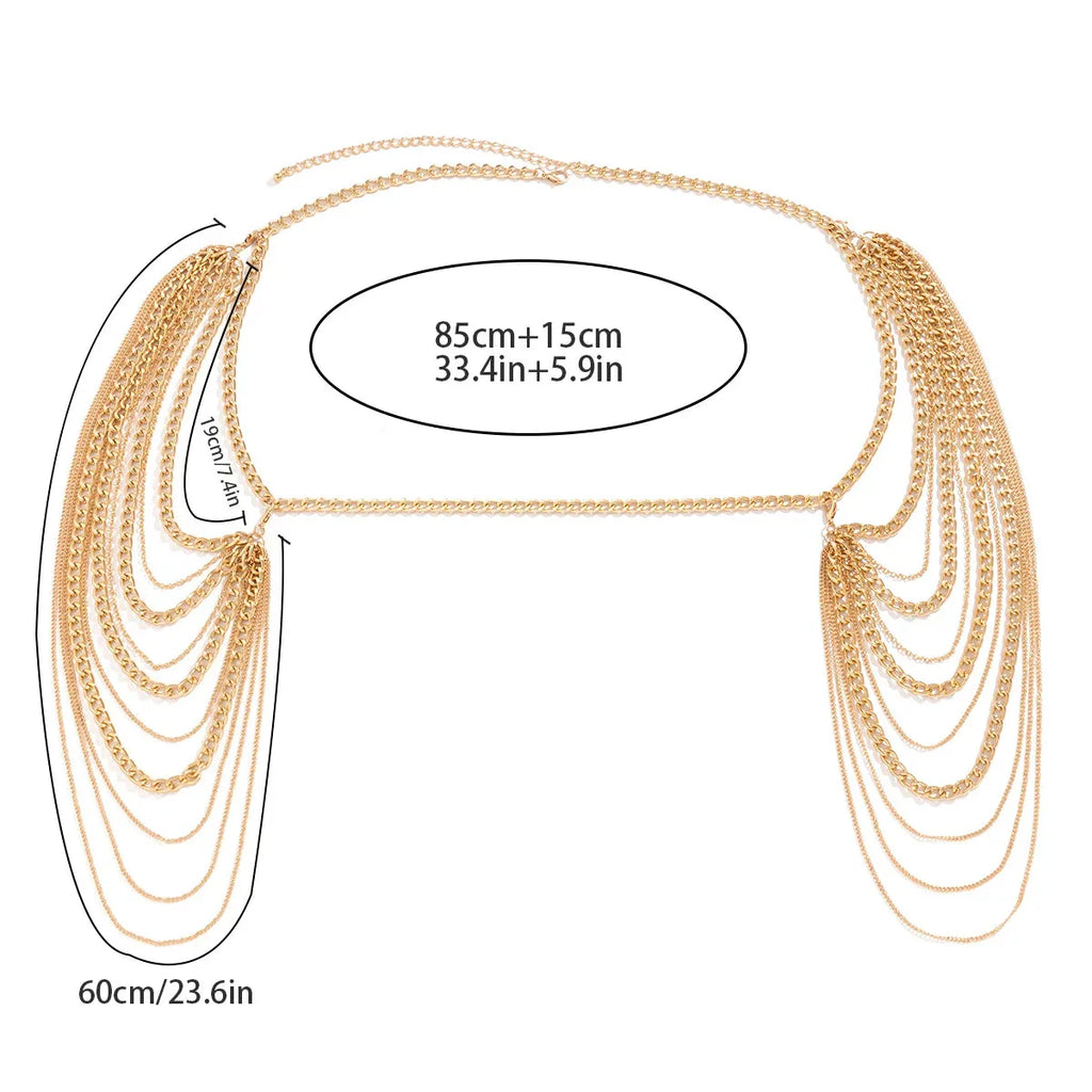 Women's Shoulder Jewelry - Collarbone & Gold Shoulder Chain