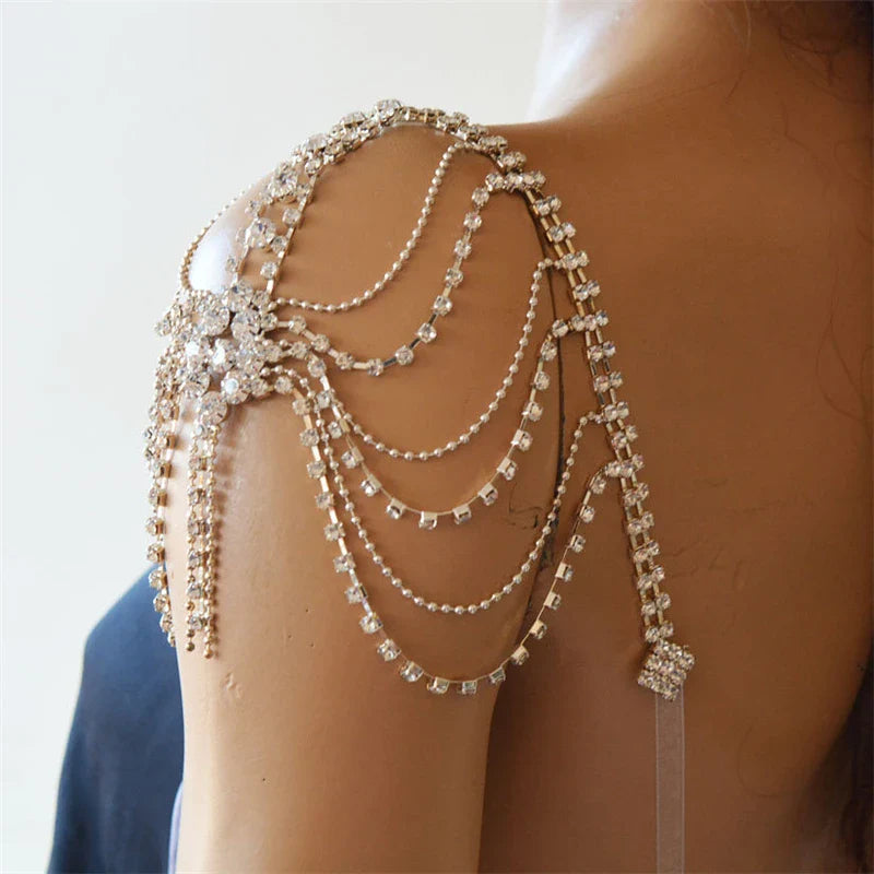 Women's Shoulder Jewelry Zircons - Collarbone & Shoulder Chain