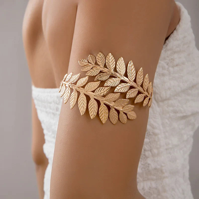 Women's Laurel Biceps Jewel - Upper Arm Bracelet and Chain Ornament