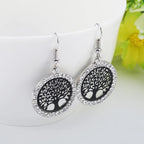 Black Tree of Life Earring