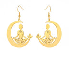 Buddhism Meditation Earring Gold