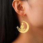 Buddhism Meditation Earring Gold