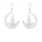 Buddhism Meditation Earring Silver