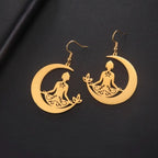 Buddhism Meditation Earring Gold