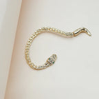 Long Gold Snake Earring