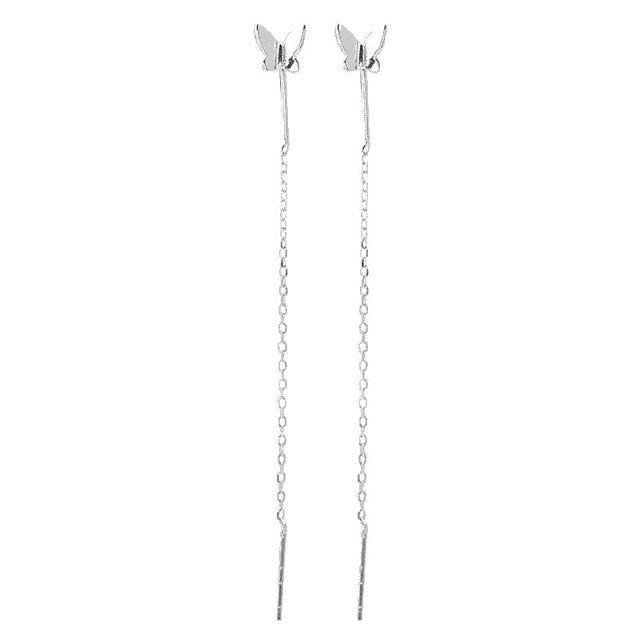 Silver Butterfly Earring