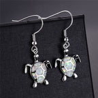 White Turtle Earring