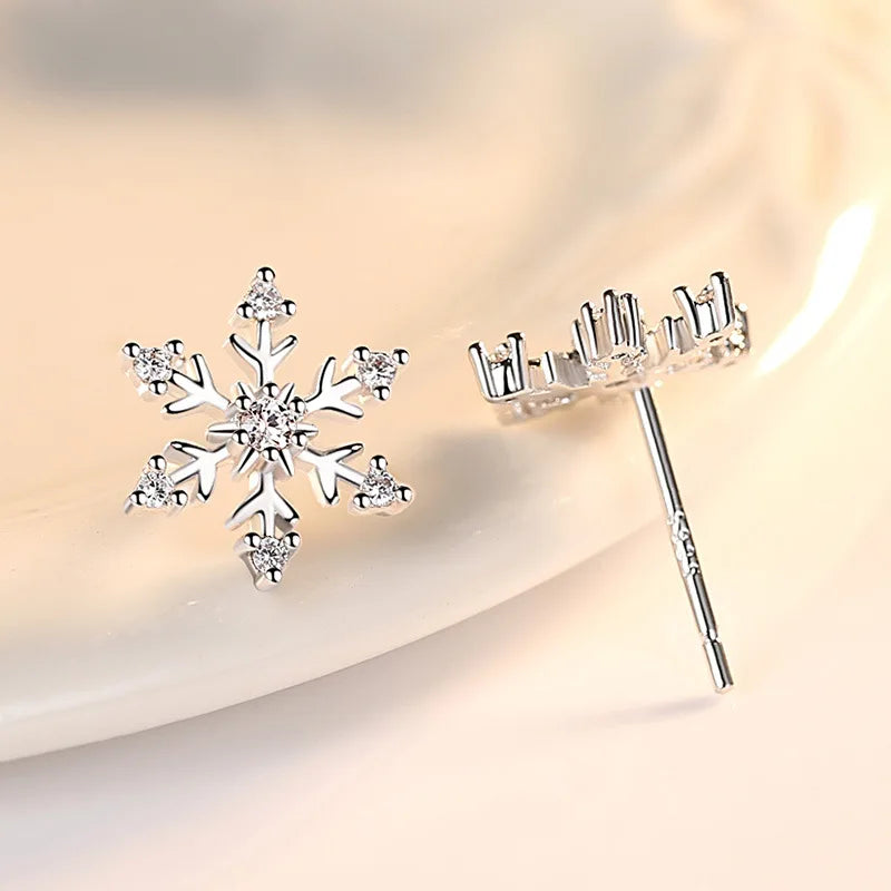 Snowflake Stud Earrings for Women