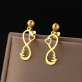 Infinity Heart Earrings Gold