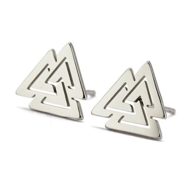 Silver Viking Earrings for Men