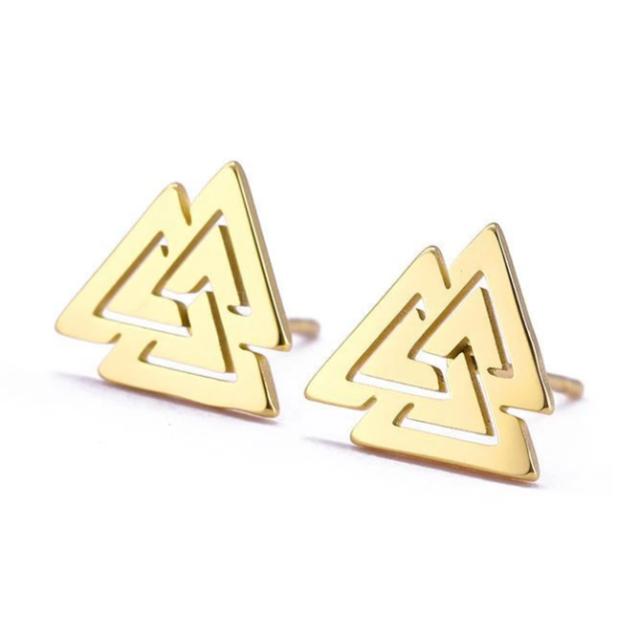 Gold Viking Earrings for Men