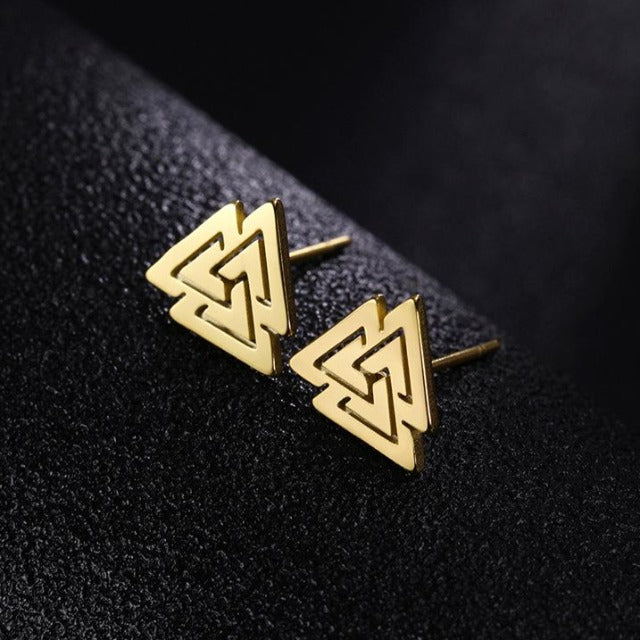 Gold Viking Earrings for Men