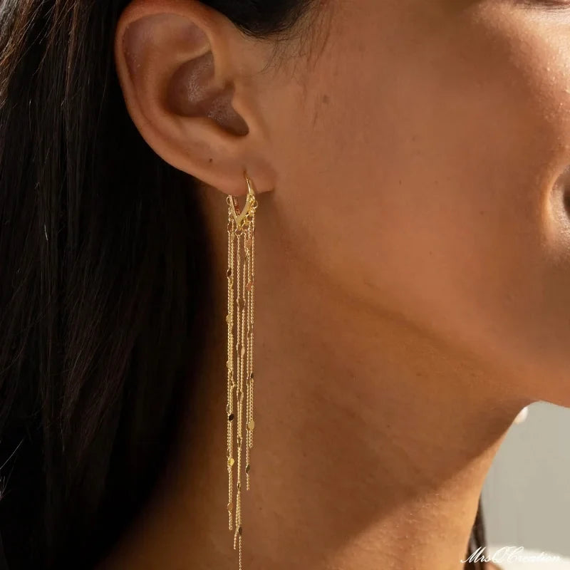 Tassel earrings that beautifully frame the face