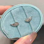 White angel wing earrings