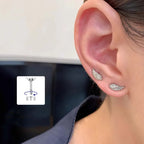 White angel wing earrings