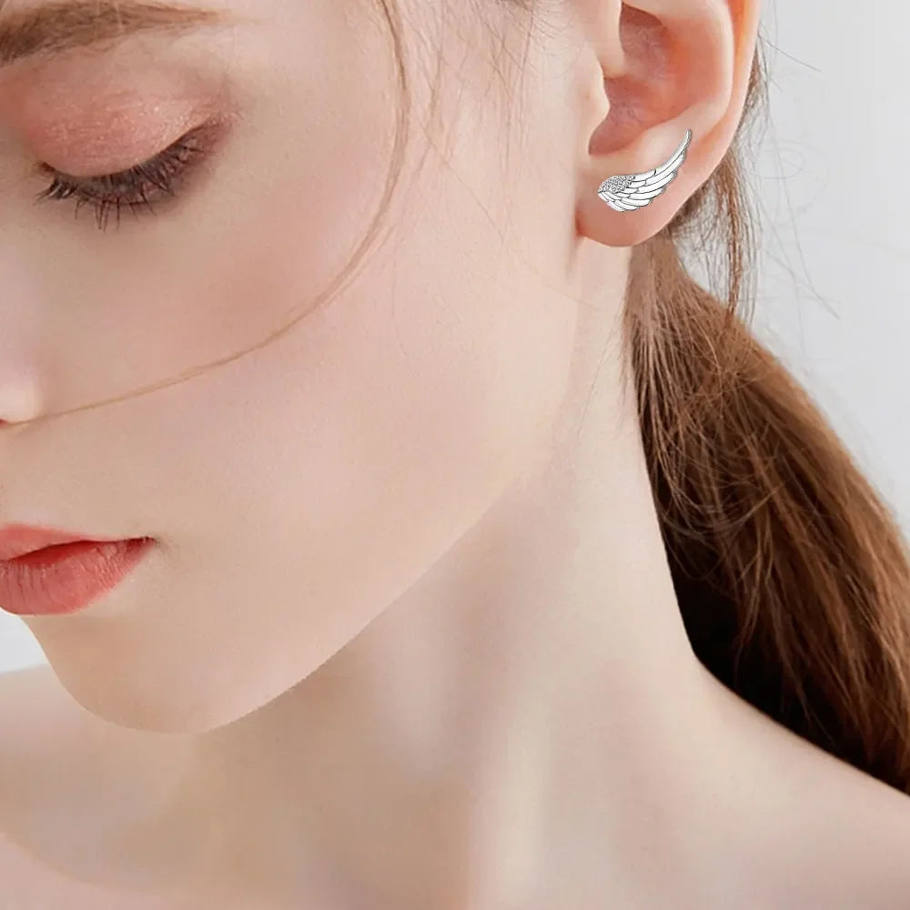 Women's angel wing earrings