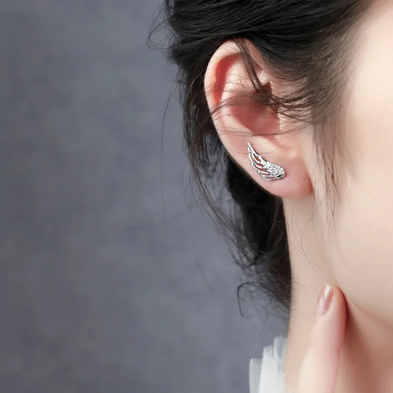 Women's angel wing earrings